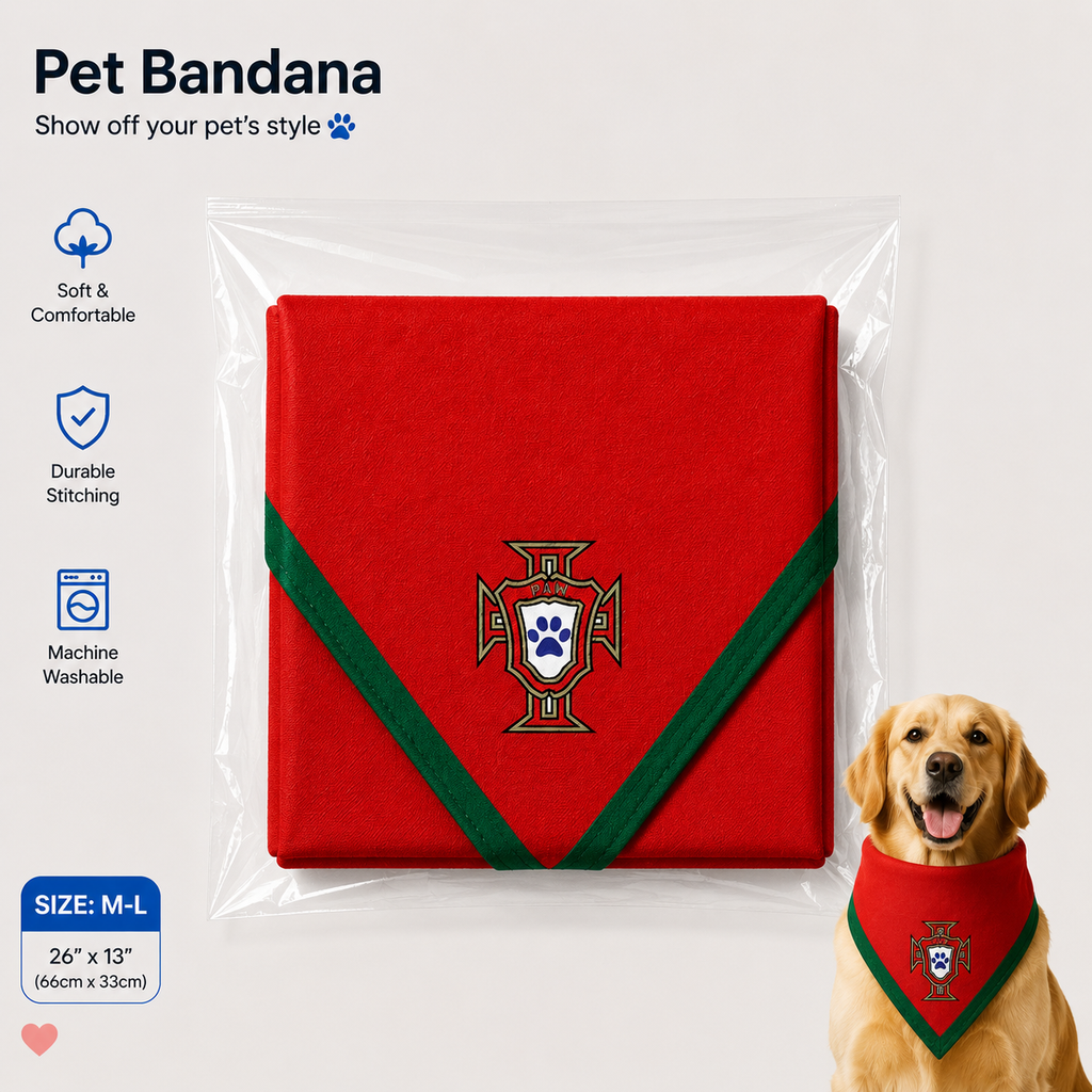 Fan Dog Bandana Portugal, Stylish Accessory for Everyday Wear, Perfect for Layering and Versatile Use, Ideal Gift Idea