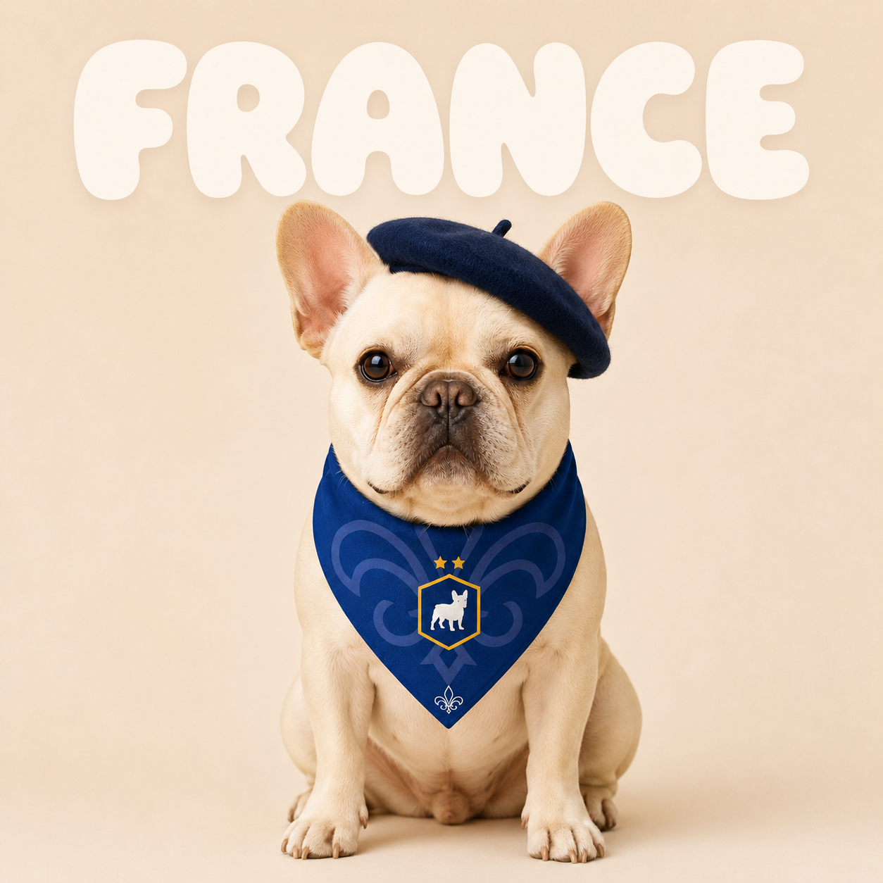 Fan Dog Bandana France Style, Elegant Triangle Scarf for Women, Perfect Accessory for Any Occasion, French Fashion Trendsetter