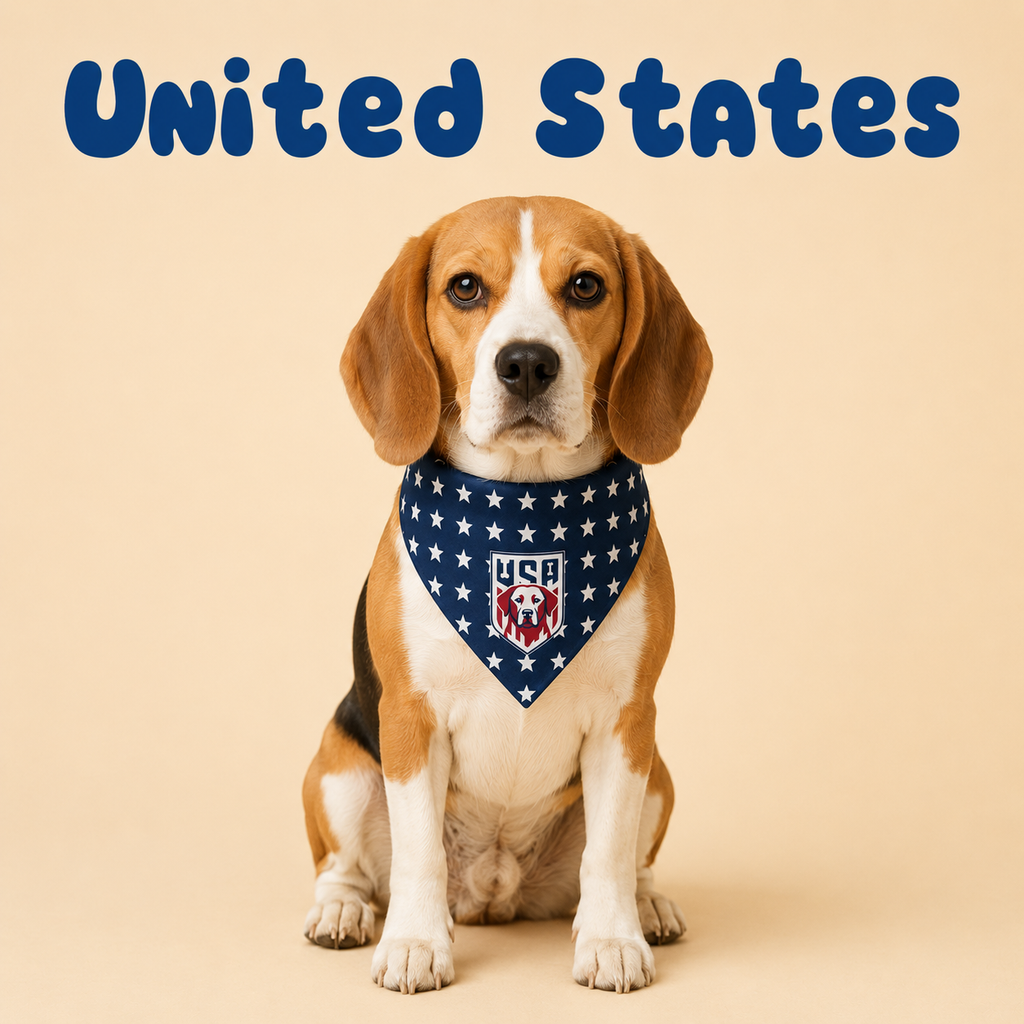 Fan Dog Bandana Usa Blue, Stylish Accessory for Everyday Wear, Perfect for Layering and Versatile Use, Ideal Gift Idea for Friends and Family