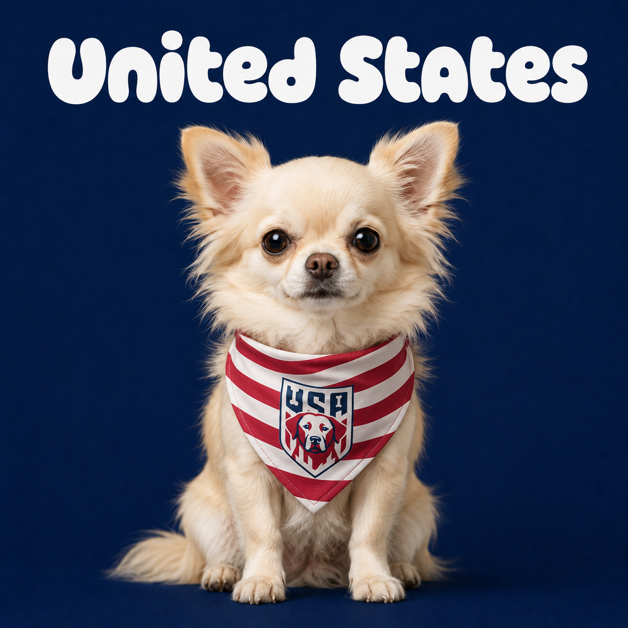 Fan Dog Bandana Usa, Stylish Accessory for Daily Wear, Perfect Gift Idea, Durable Material, Easy to Match Any