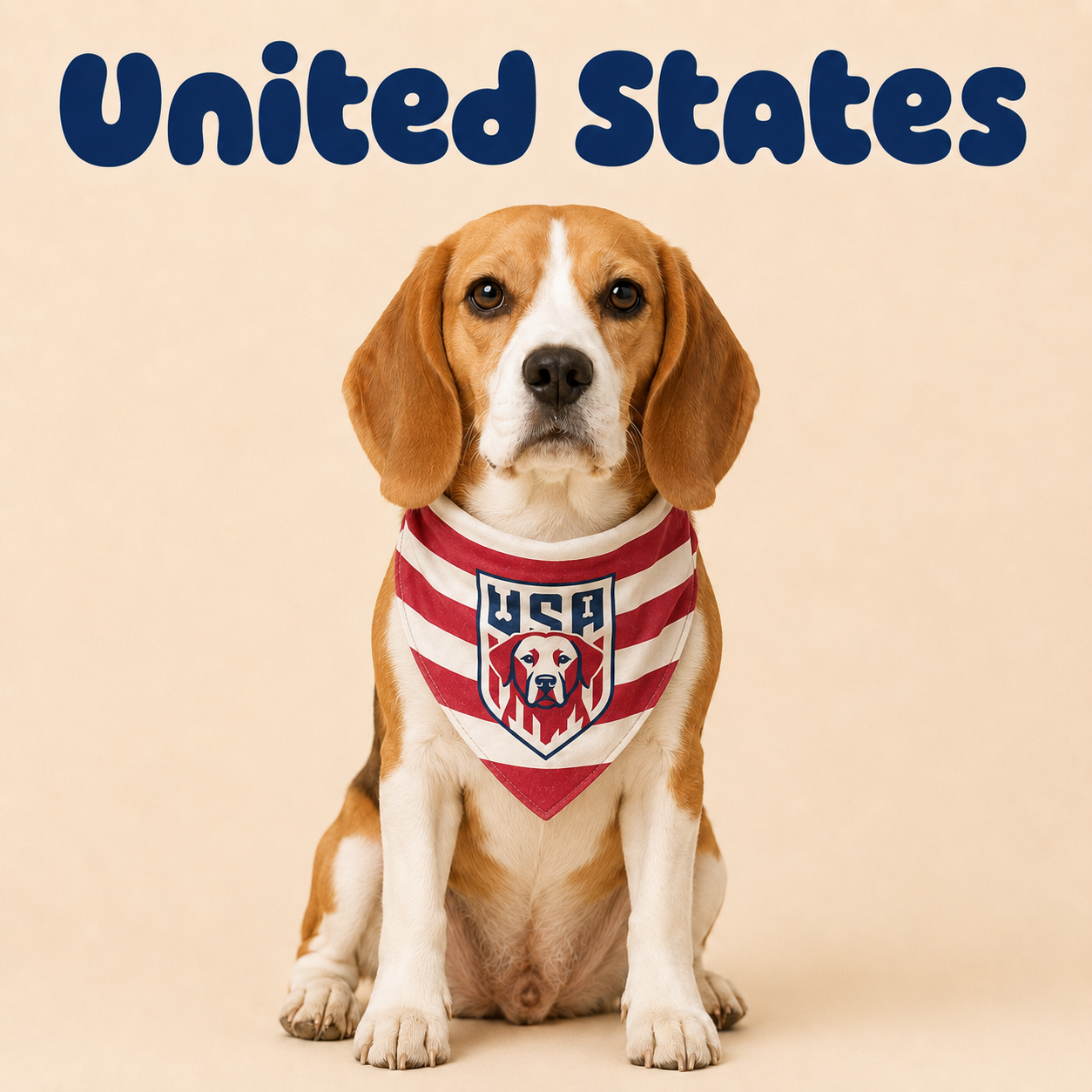 Fan Dog Bandana Usa, Stylish Accessory for Daily Wear, Perfect Gift Idea, Durable Material, Easy to Match Any