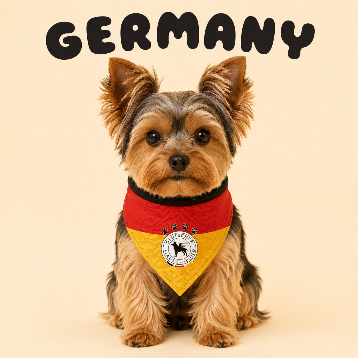 Fan Dog Bandana Germany, Stylish Accessory for Everyday Wear, Perfect Gift Idea, High-Quality Material, Durable Design