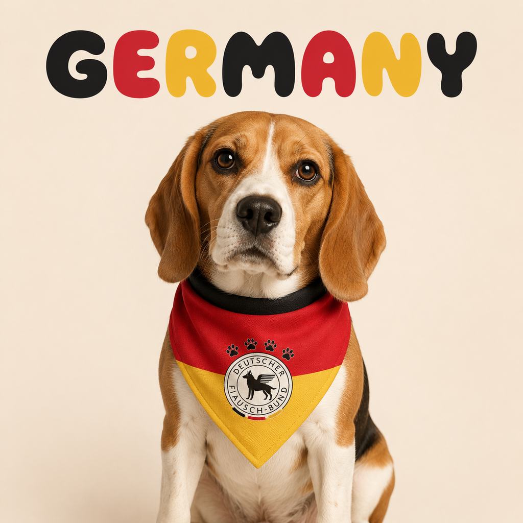 Fan Dog Bandana Germany, Stylish Accessory for Everyday Wear, Perfect Gift Idea, High-Quality Material, Durable Design