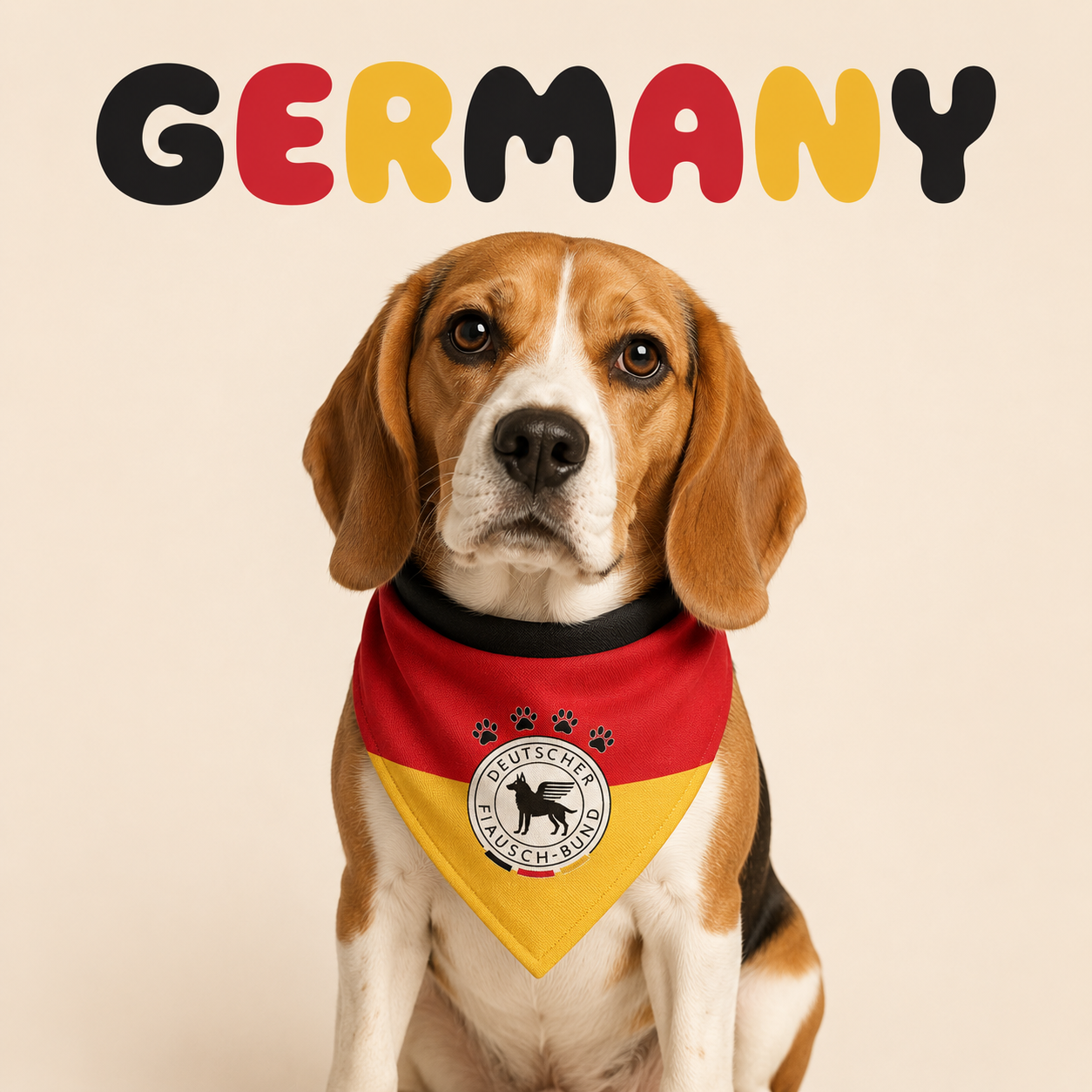Fan Dog Bandana Germany, Stylish Accessory for Everyday Wear, Perfect Gift Idea, High-Quality Material, Durable Design