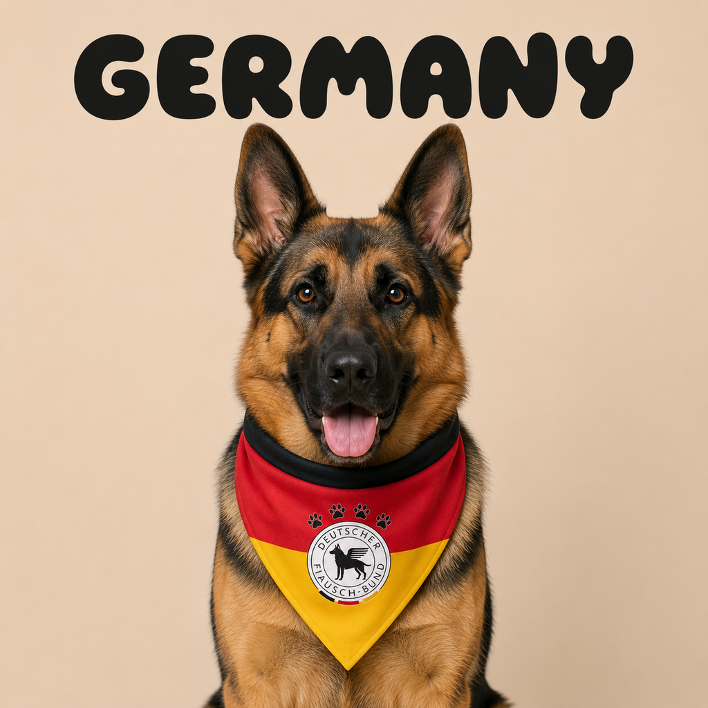 Fan Dog Bandana Germany, Stylish Accessory for Everyday Wear, Perfect Gift Idea, High-Quality Material, Durable Design