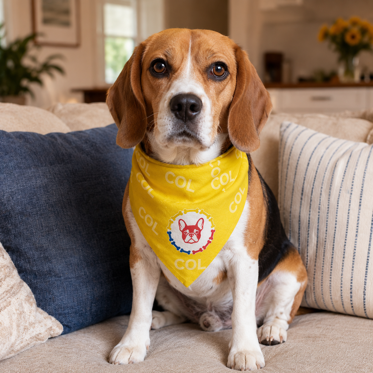 Fan Dog Bandana Colombia, Stylish Accessory for Everyday Wear, Perfect for Layering and Versatile Use, Ideal Gift Idea