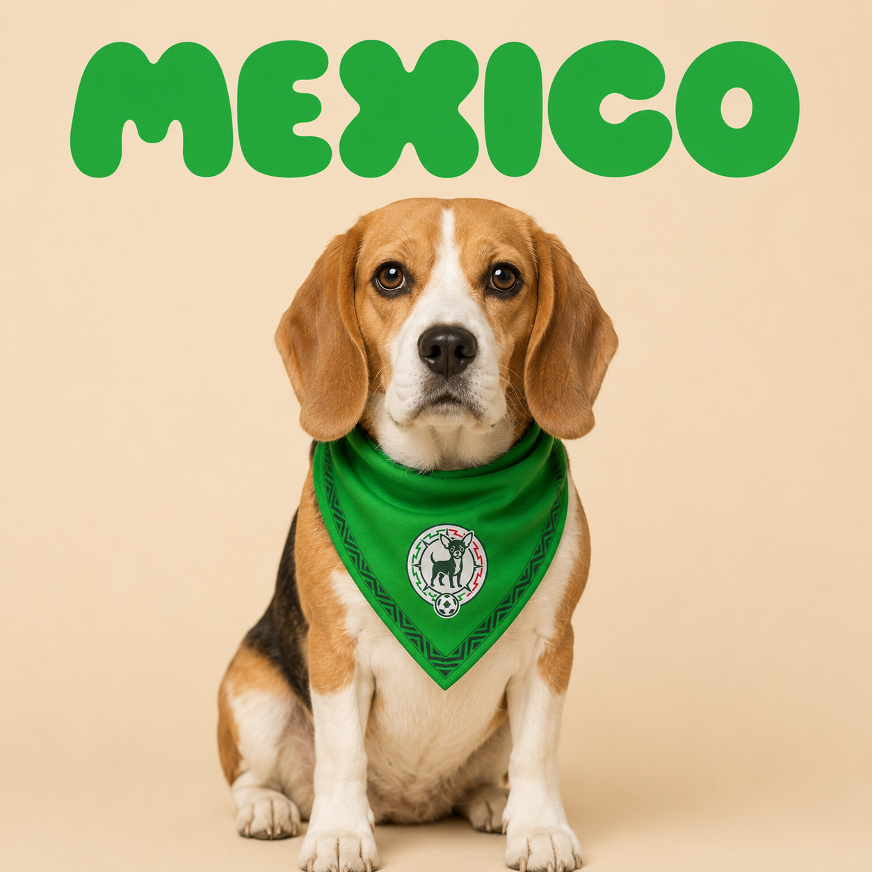 Fan Dog Bandana Mexico Style, Perfect Accessory for Any, Versatile Design for Daily Wear, Ideal Gift Idea for Fashion Enthusiasts