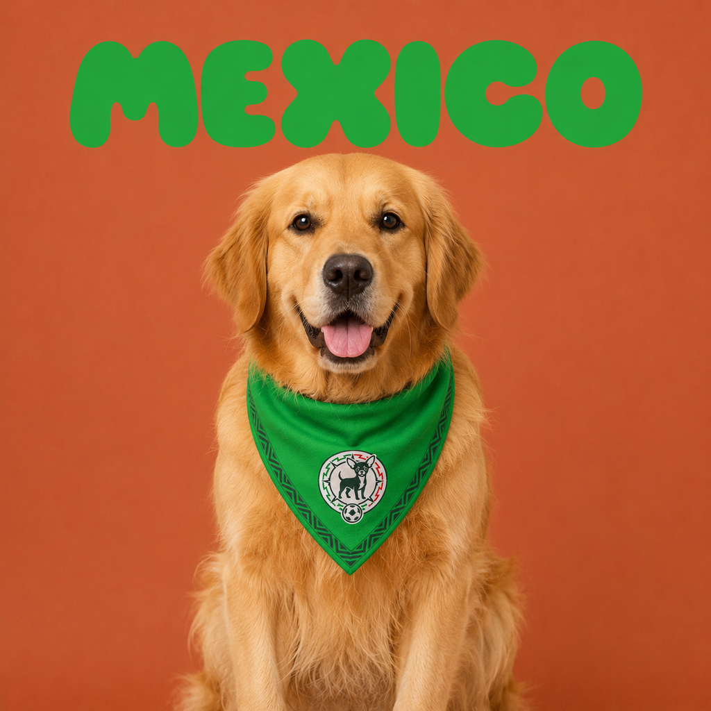 Fan Dog Bandana Mexico Style, Perfect Accessory for Any, Versatile Design for Daily Wear, Ideal Gift Idea for Fashion Enthusiasts