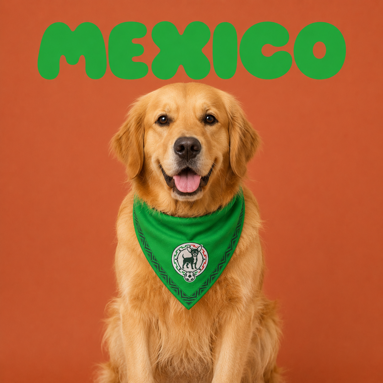 Fan Dog Bandana Mexico Style, Perfect Accessory for Any, Versatile Design for Daily Wear, Ideal Gift Idea for Fashion Enthusiasts