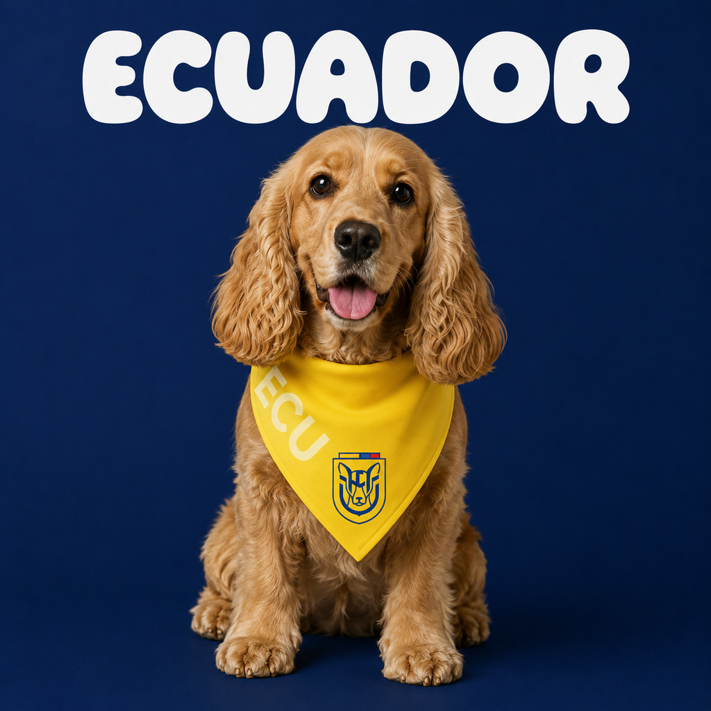 Fan Dog Bandana Ecuador Style, Versatile Accessory for Daily Wear, Perfect for Layering or Styling, Ideal Gift Idea