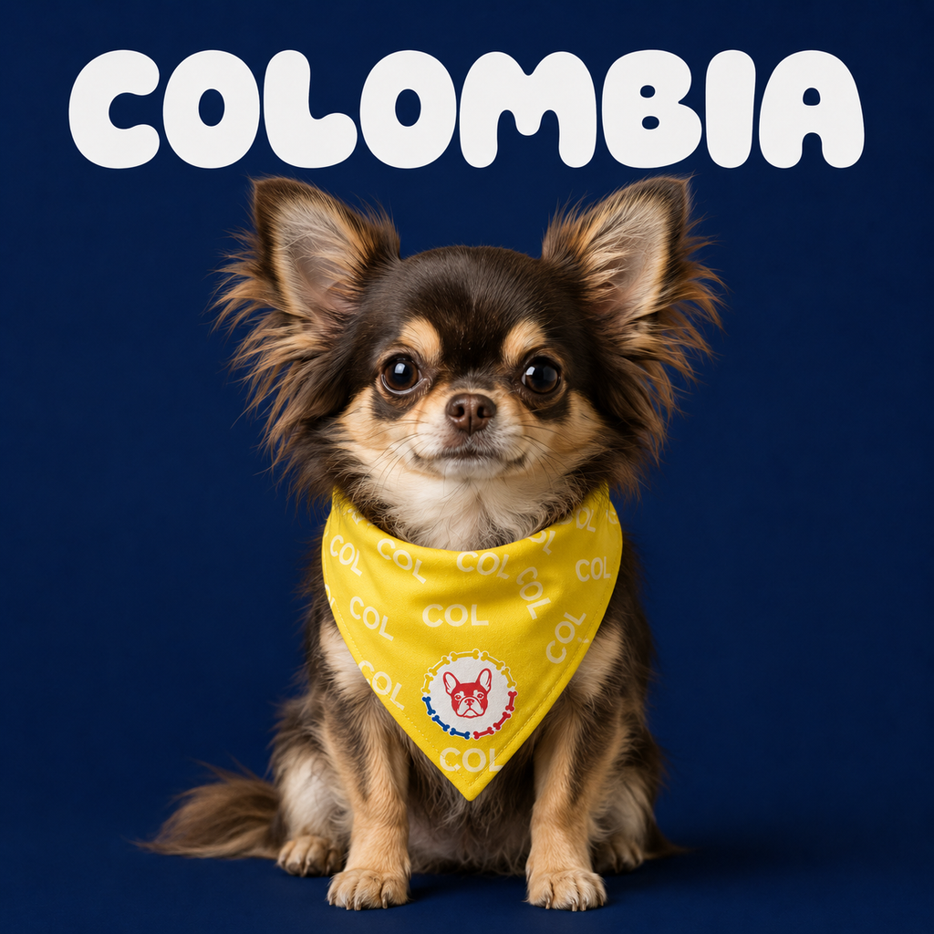 Fan Dog Bandana Colombia, Stylish Accessory for Everyday Wear, Perfect for Layering and Versatile Use, Ideal Gift Idea