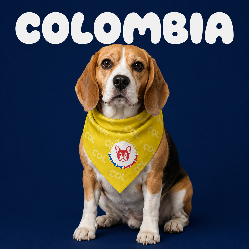 Fan Dog Bandana Colombia, Stylish Accessory for Everyday Wear, Perfect for Layering and Versatile Use, Ideal Gift Idea