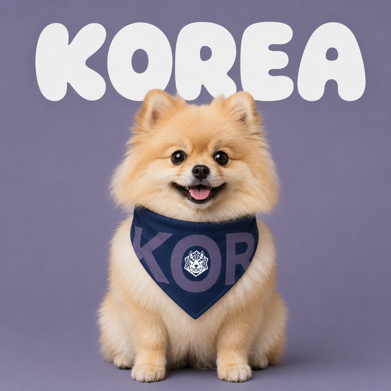 Fan Dog Bandana Korea Style, Trendy Accessory for Daily Wear, Perfect Gift Idea, Ideal for Fashion Enthusiasts, Unique Korean Design