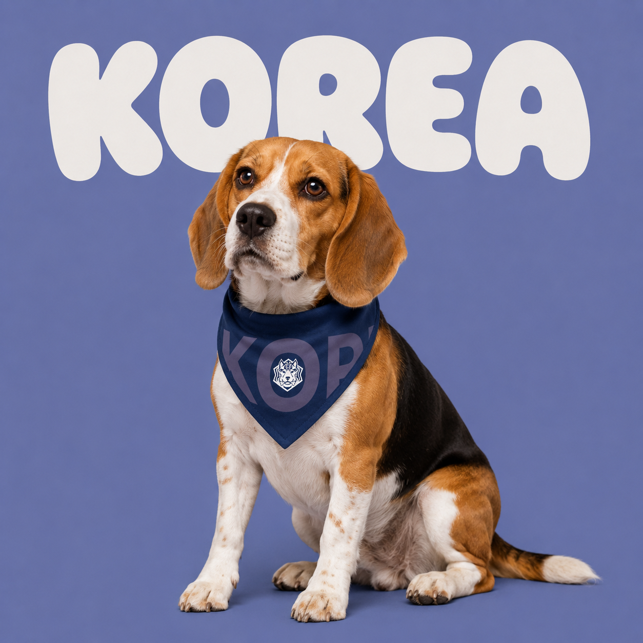 Fan Dog Bandana Korea Style, Trendy Accessory for Daily Wear, Perfect Gift Idea, Ideal for Fashion Enthusiasts, Unique Korean Design