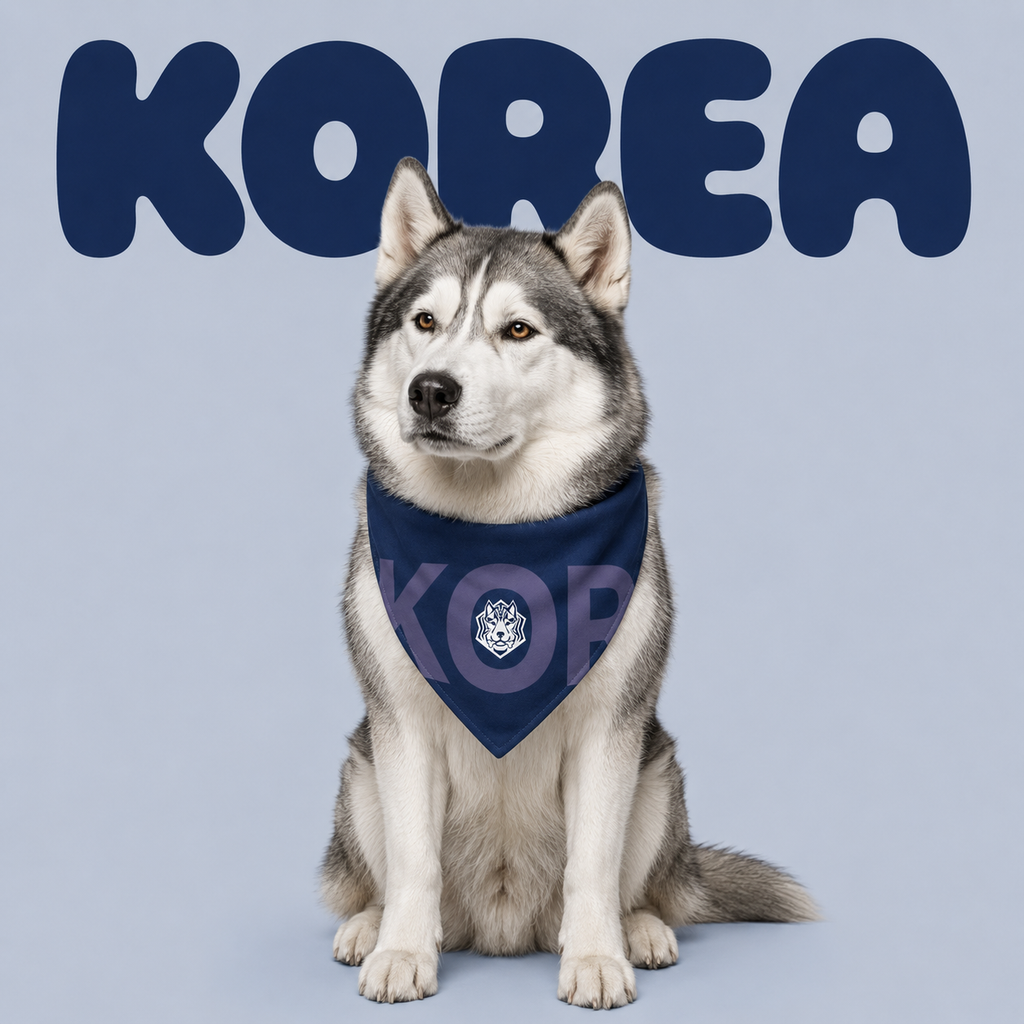 Fan Dog Bandana Korea Style, Trendy Accessory for Daily Wear, Perfect Gift Idea, Ideal for Fashion Enthusiasts, Unique Korean Design