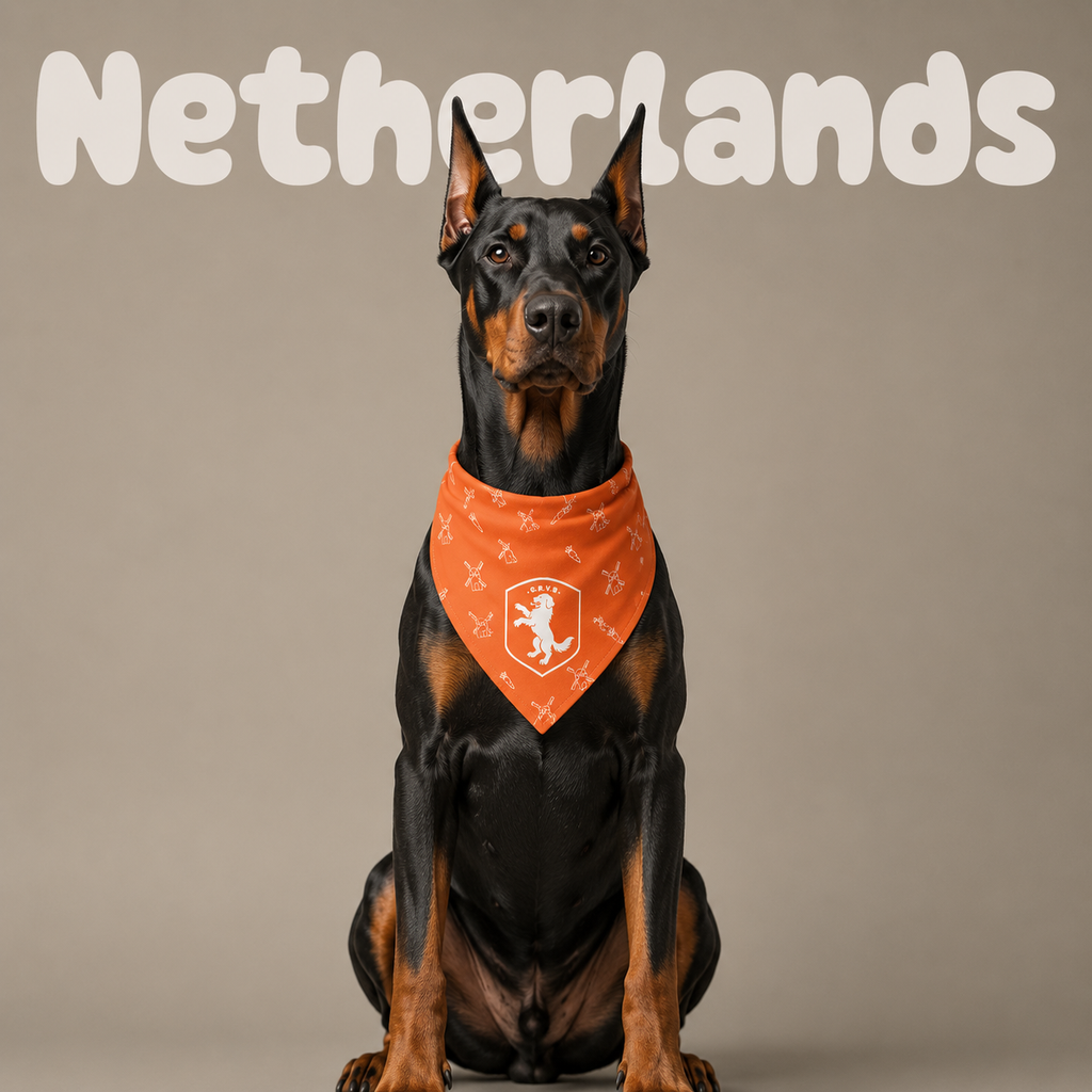 Fan Dog Bandana Netherlands, Stylish Accessory for Everyday Wear, Perfect Gift Idea, Versatile Design for All Seasons