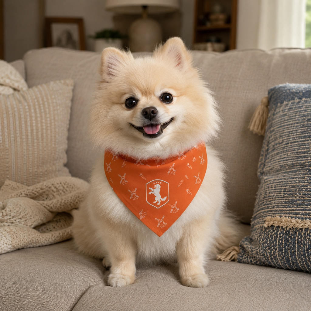 Fan Dog Bandana Netherlands, Stylish Accessory for Everyday Wear, Perfect Gift Idea, Versatile Design for All Seasons
