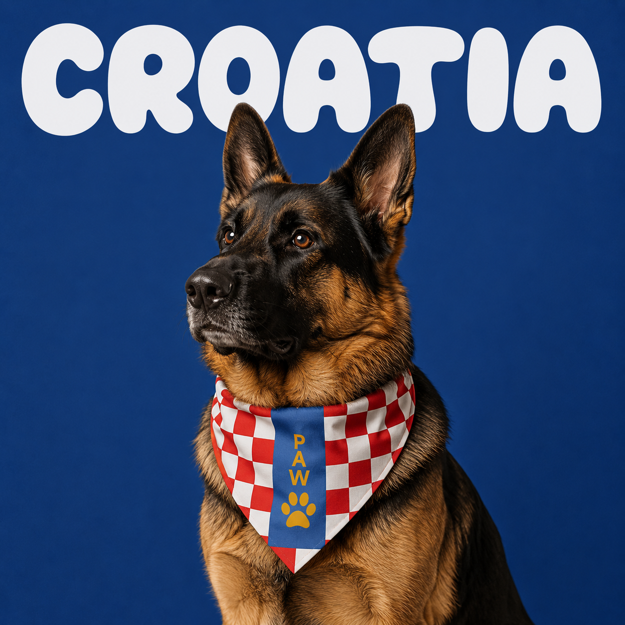 Fan Dog Bandana Croatia, Stylish Accessory for Everyday Wear, Perfect Gift Idea, Versatile Design for All Seasons, High-Quality Material