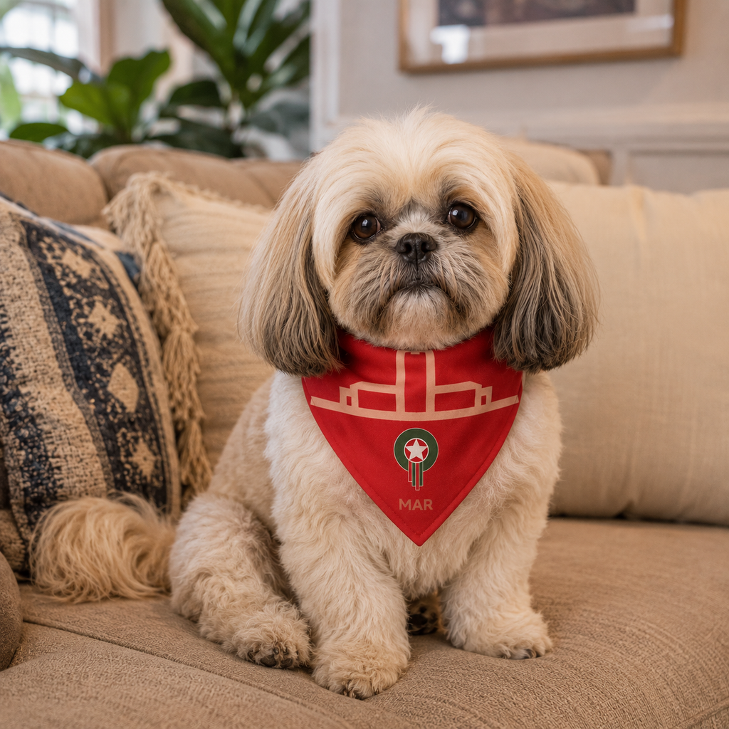 Fan Dog Bandana Morocco Style, Trendy Accessory for Daily Wear, Perfect Gift Idea, Ideal for Travel & Outdoor Activities