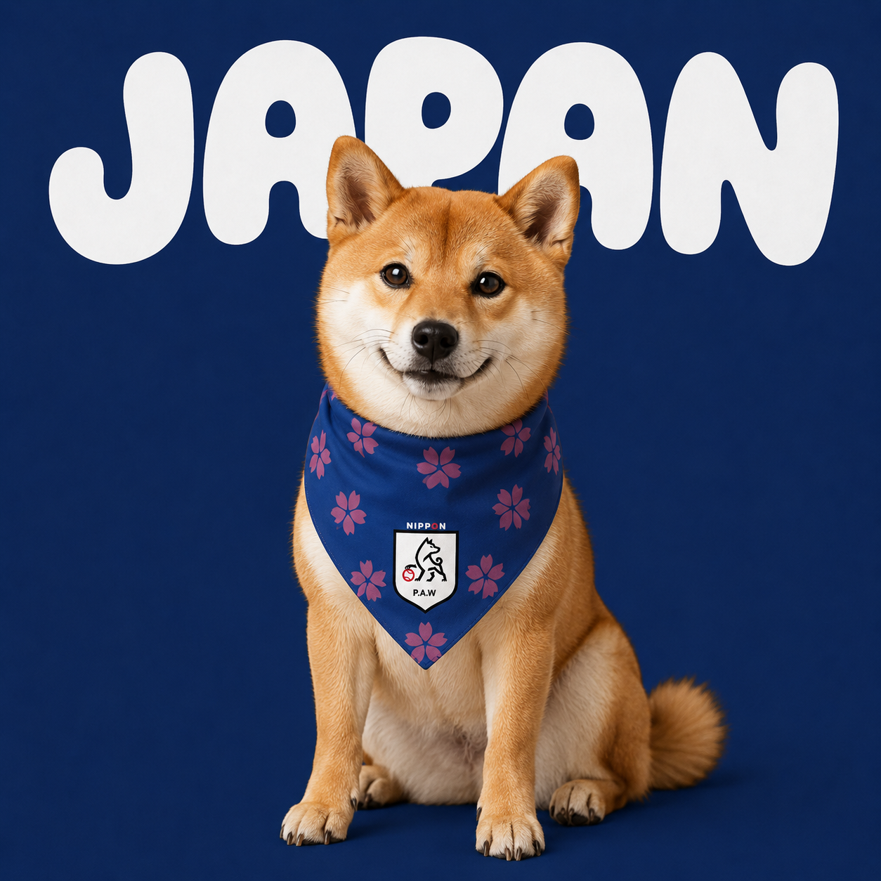 Fan Dog Bandana Japan Style, Versatile Accessory for Daily Wear, Lightweight & Breathable Material, Perfect Gift Idea for Travelers