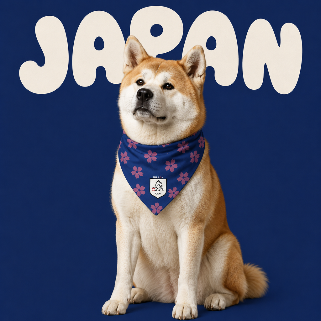 Fan Dog Bandana Japan Style, Versatile Accessory for Daily Wear, Lightweight & Breathable Material, Perfect Gift Idea for Travelers