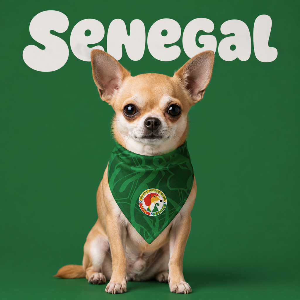 Fan Dog Bandana Senegal Style, Versatile Accessory for Daily Wear, Lightweight & Comfortable Fabric, Perfect for Travel & Outdoor Activities