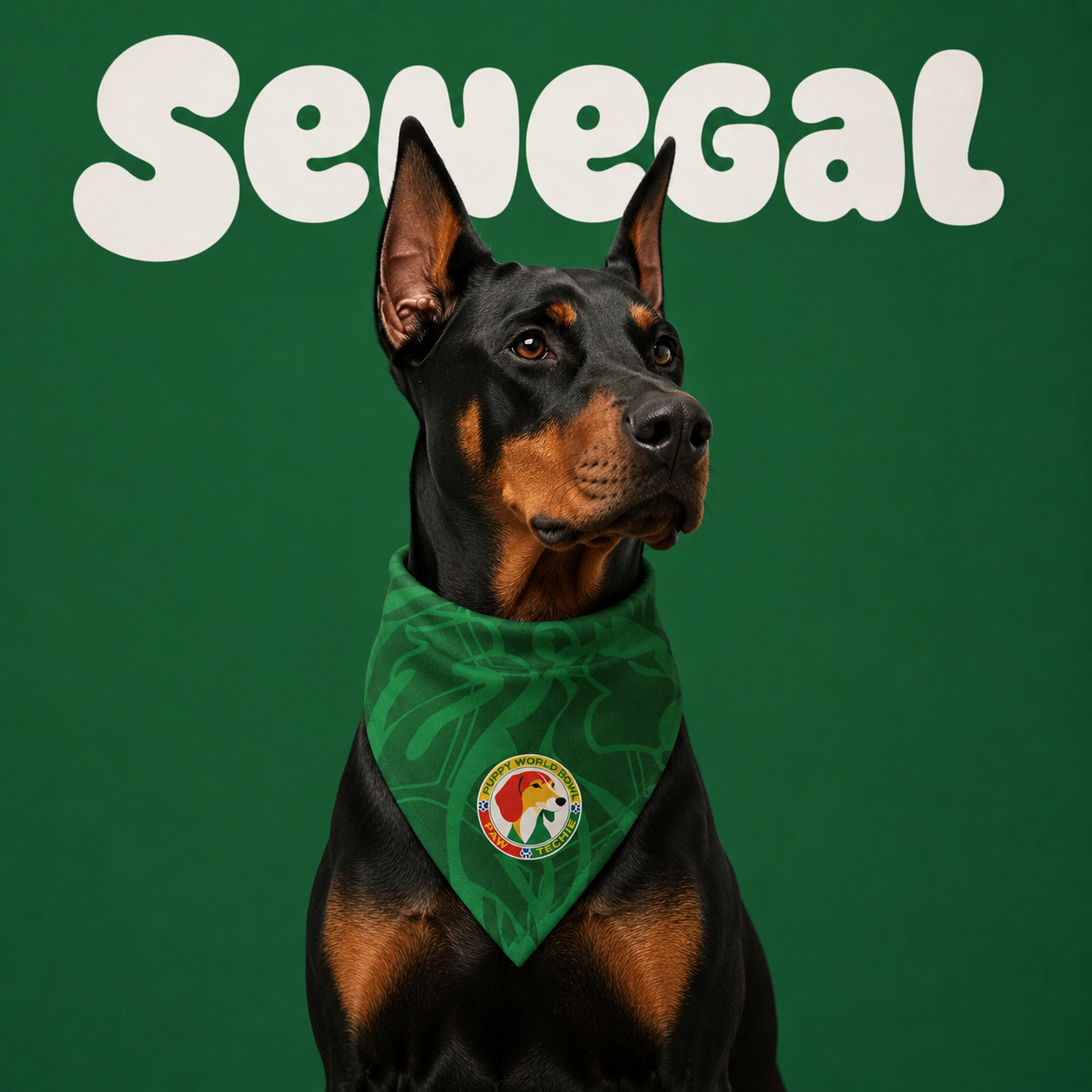 Fan Dog Bandana Senegal Style, Versatile Accessory for Daily Wear, Lightweight & Comfortable Fabric, Perfect for Travel & Outdoor Activities