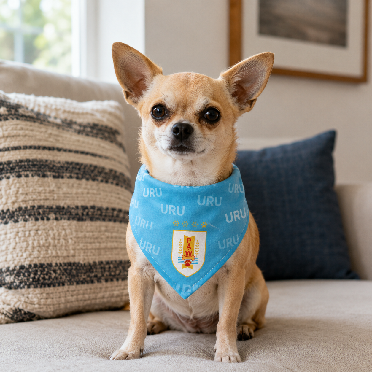 Fan Dog Bandana Uruguay, Stylish Accessory for Any Occasion, Perfect Gift Idea, Durable Material, Easy to Match with