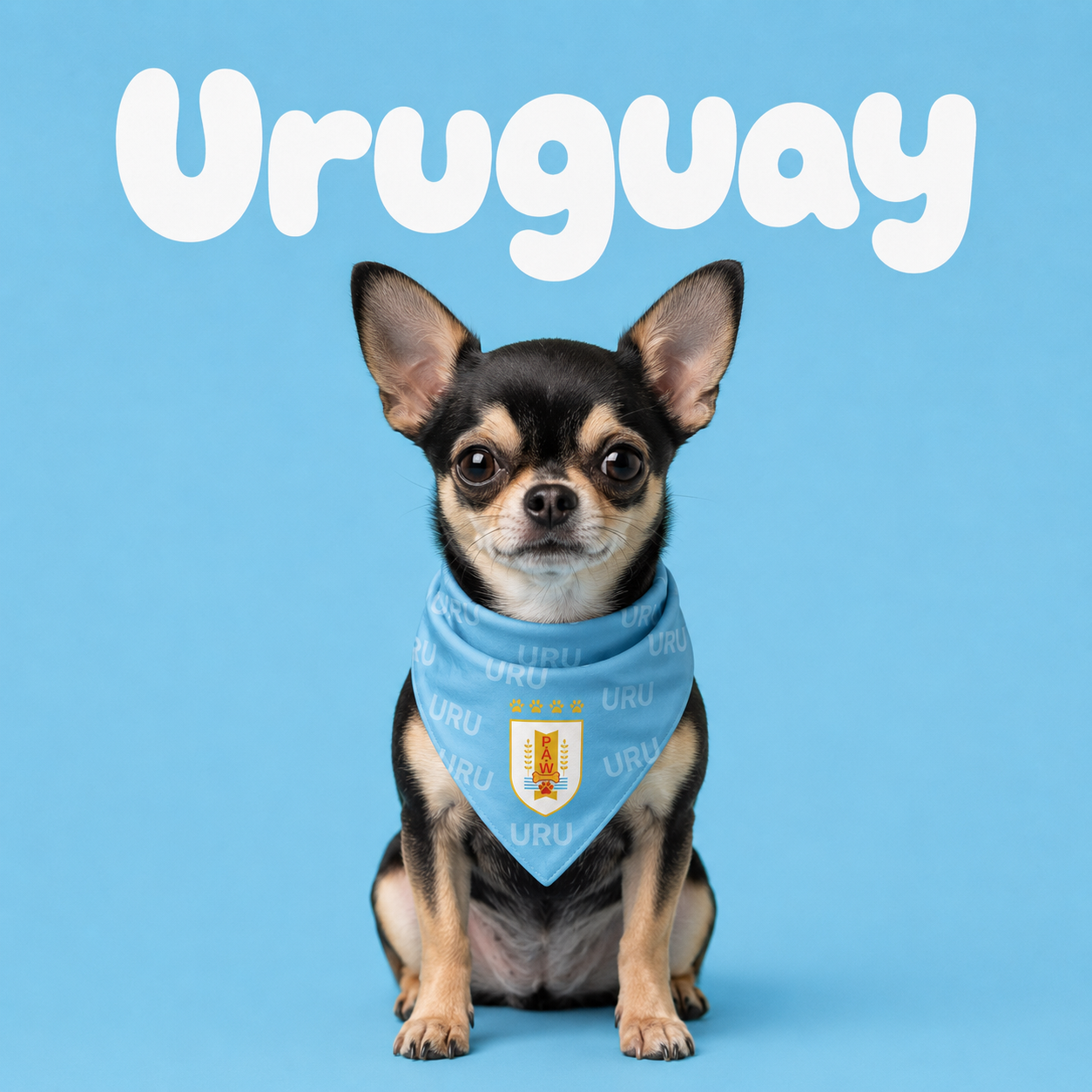 Fan Dog Bandana Uruguay, Stylish Accessory for Any Occasion, Perfect Gift Idea, Durable Material, Easy to Match with