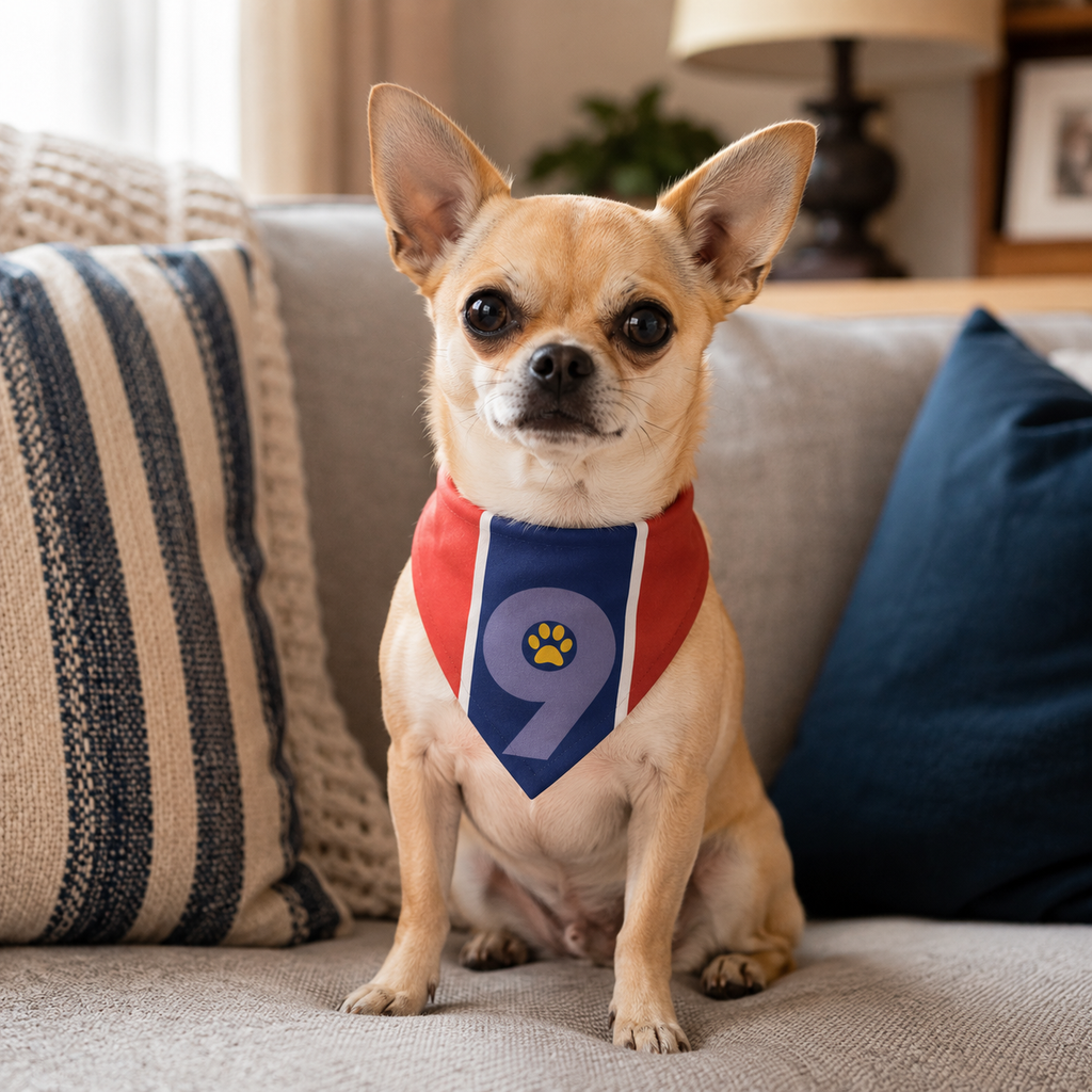 Fan Dog Bandana Norway Design, Stylish Accessory for Everyday Wear, Perfect Gift Idea, Versatile Fashion Item for All Seasons