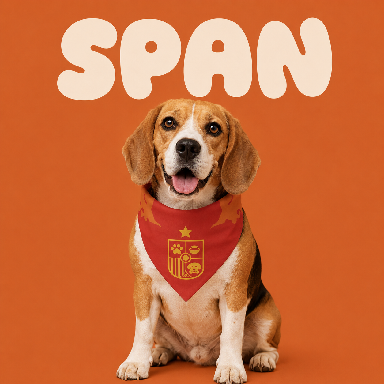Fan Dog Bandana Spain Style, Versatile Accessory for Daily Wear, Perfect for Layering and Styling, Ideal Gift for Fashion Enthusiasts