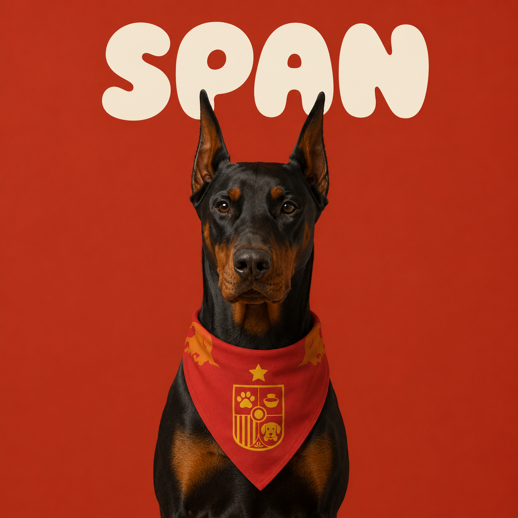 Fan Dog Bandana Spain Style, Versatile Accessory for Daily Wear, Perfect for Layering and Styling, Ideal Gift for Fashion Enthusiasts
