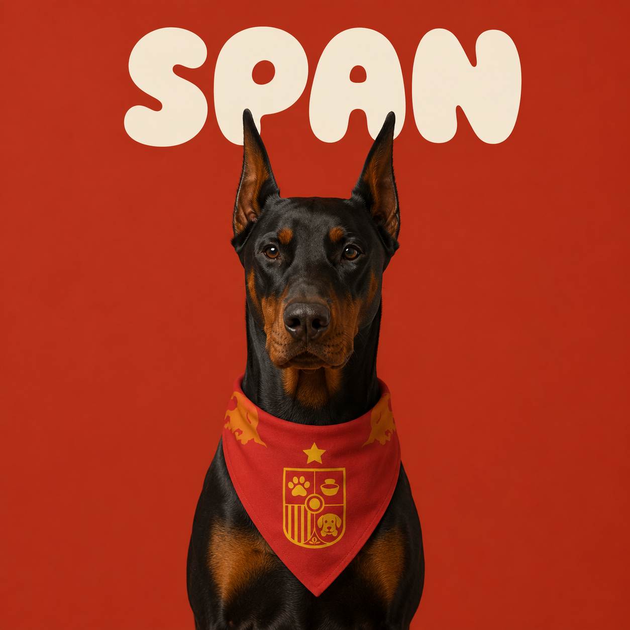 Fan Dog Bandana Spain Style, Versatile Accessory for Daily Wear, Perfect for Layering and Styling, Ideal Gift for Fashion Enthusiasts