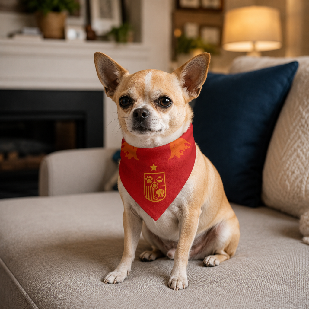 Fan Dog Bandana Spain Style, Versatile Accessory for Daily Wear, Perfect for Layering and Styling, Ideal Gift for Fashion Enthusiasts