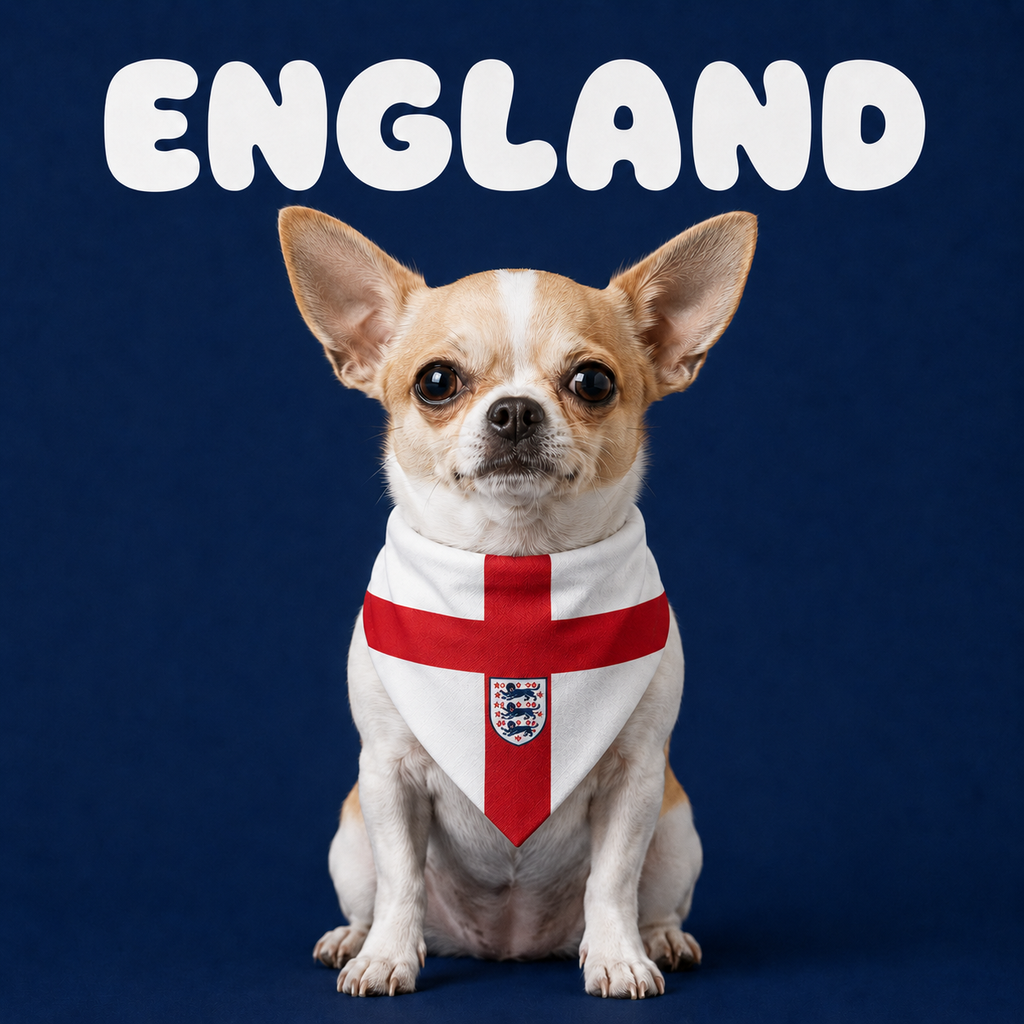 Pañuelo para Perro Fan Inglaterra, Accesorio Elegante para el Día a Día, Perfecto para Superponer y de Uso Versátil, Regalo Ideal para Entusiastas de la Moda
