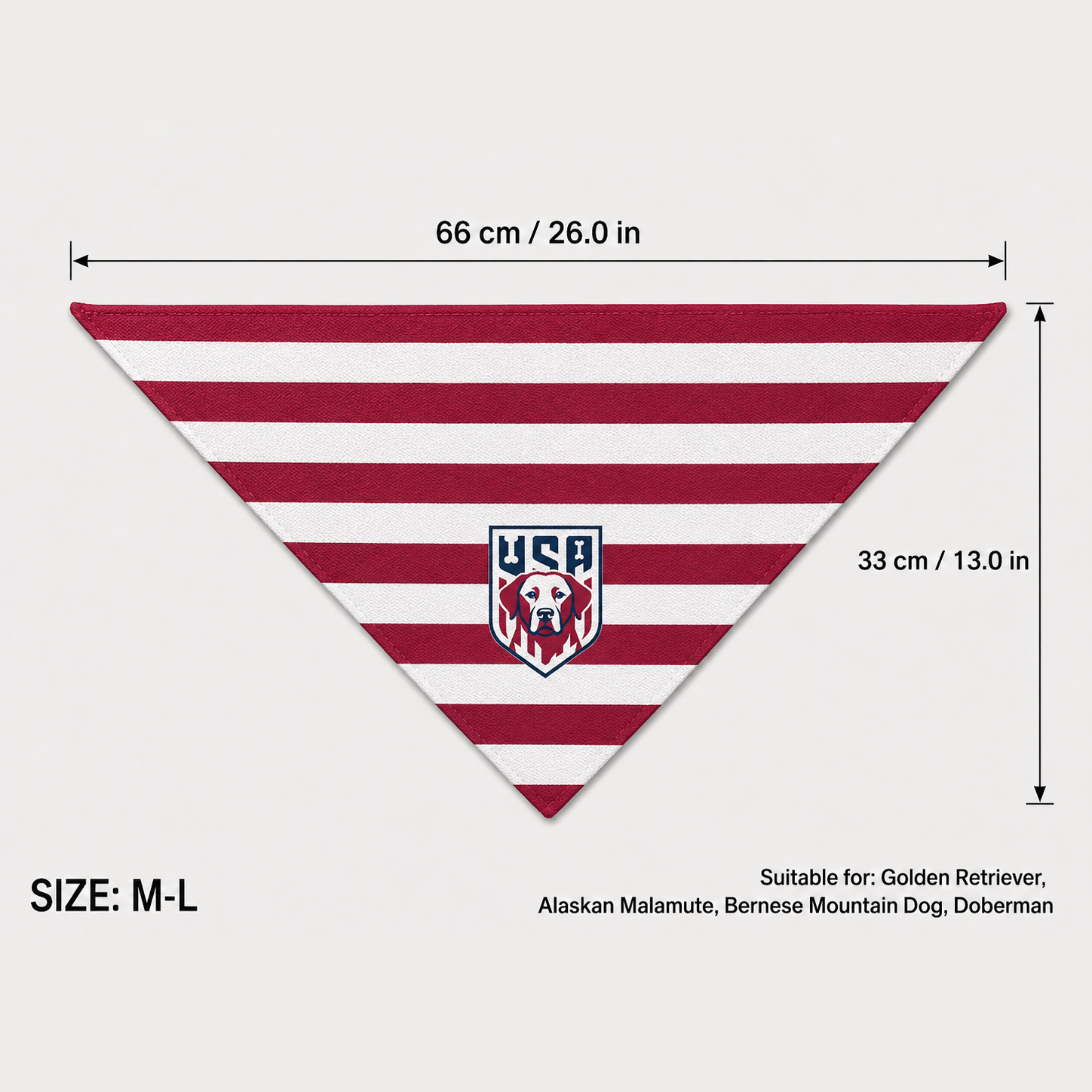 Fan Dog Bandana Usa, Stylish Accessory for Daily Wear, Perfect Gift Idea, Durable Material, Easy to Match Any