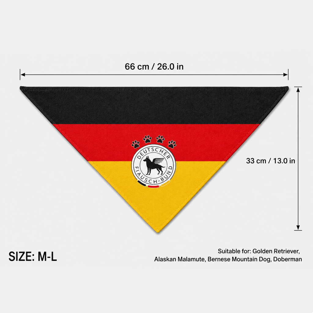 Fan Dog Bandana Germany, Stylish Accessory for Everyday Wear, Perfect Gift Idea, High-Quality Material, Durable Design