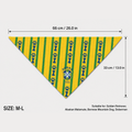Fan Dog Bandana Brazil Style, Versatile Accessory for Daily Wear, Lightweight Fabric Perfect for Travel & Outdoor Activities