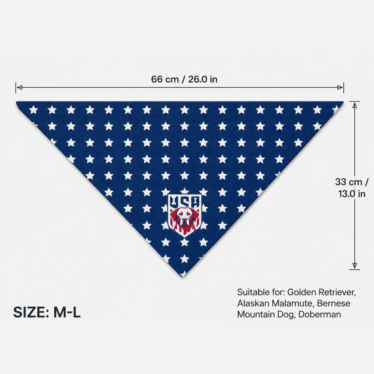 Fan Dog Bandana Usa Blue, Stylish Accessory for Everyday Wear, Perfect for Layering and Versatile Use, Ideal Gift Idea for Friends and Family