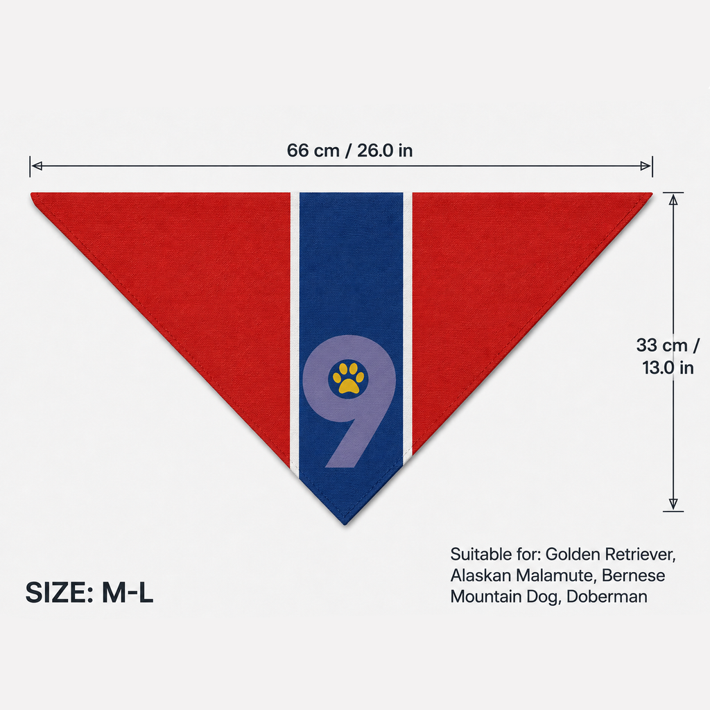 Fan Dog Bandana Norway Design, Stylish Accessory for Everyday Wear, Perfect Gift Idea, Versatile Fashion Item for All Seasons