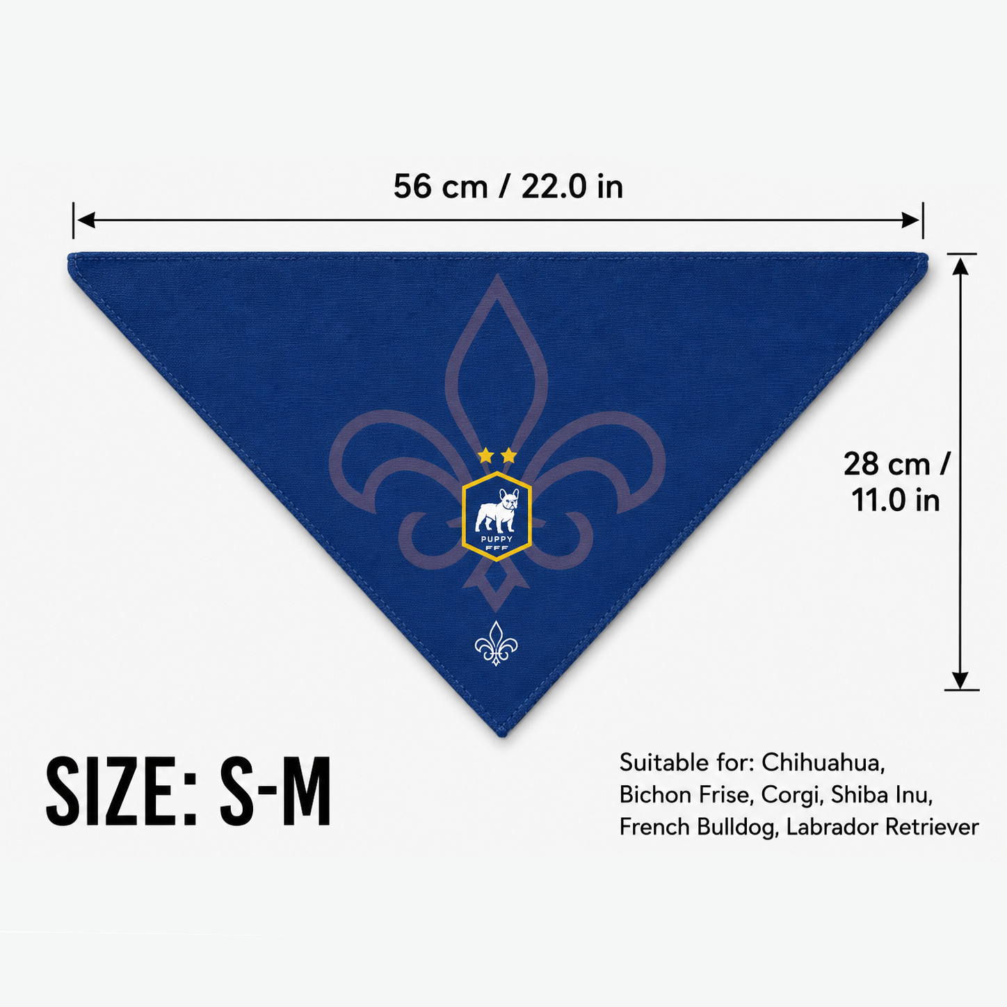 Fan Dog Bandana France Style, Elegant Triangle Scarf for Women, Perfect Accessory for Any Occasion, French Fashion Trendsetter