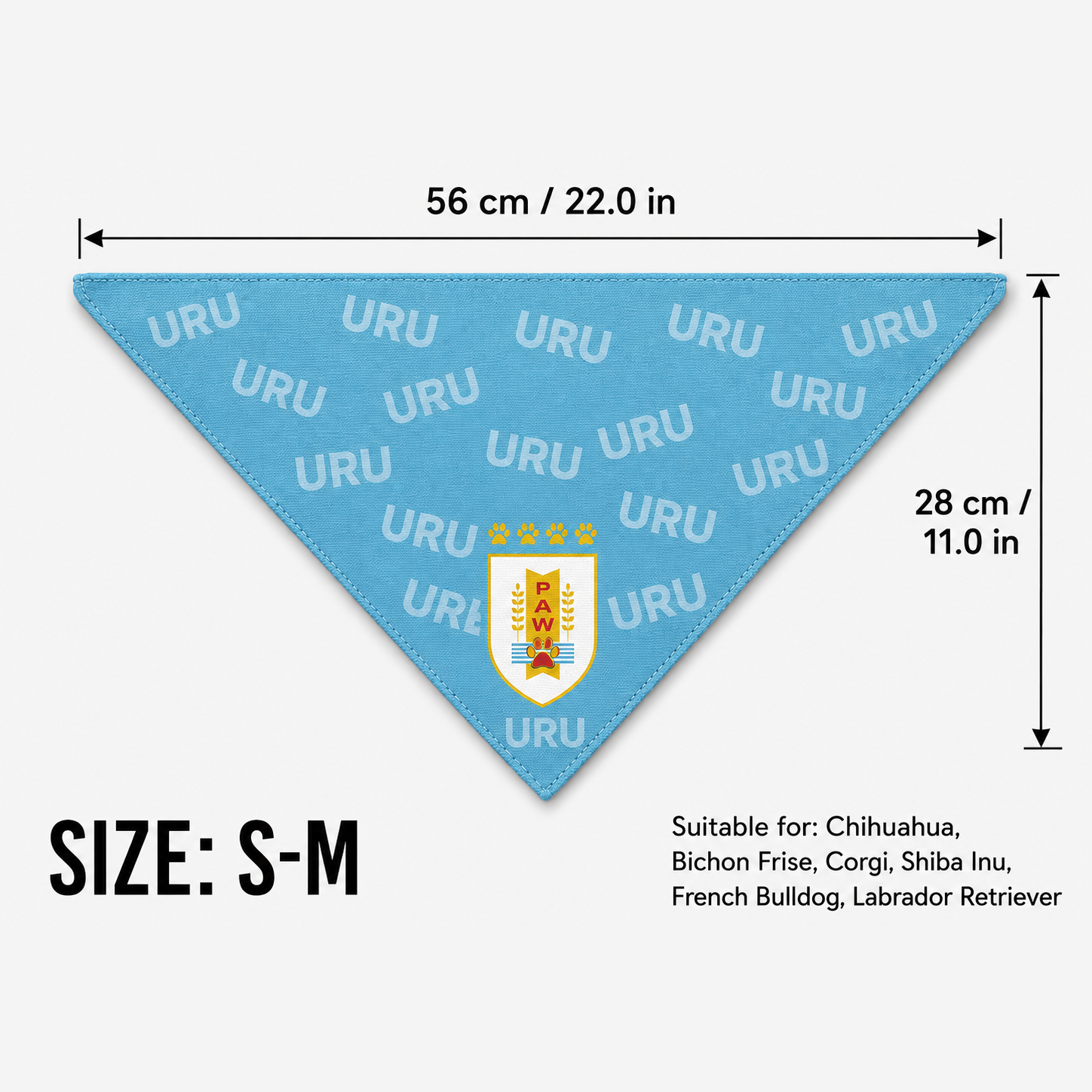 Fan Dog Bandana Uruguay, Stylish Accessory for Any Occasion, Perfect Gift Idea, Durable Material, Easy to Match with