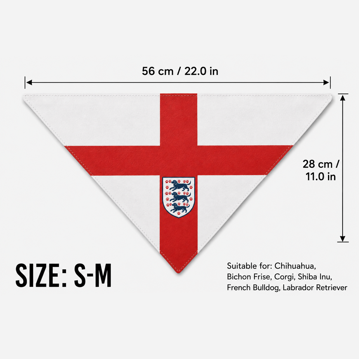 Fan Dog Bandana England, Stylish Accessory for Everyday Wear, Perfect for Layering and Versatile Use, Ideal Gift for Fashion Enthusiasts