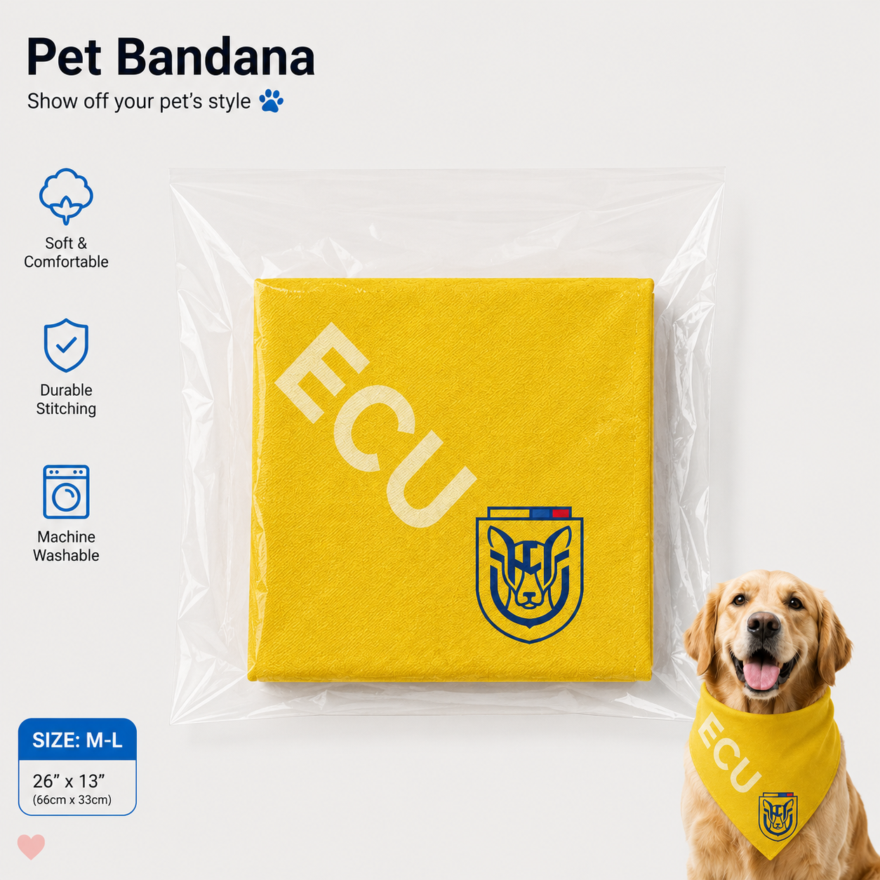 Fan Dog Bandana Ecuador Style, Versatile Accessory for Daily Wear, Perfect for Layering or Styling, Ideal Gift Idea