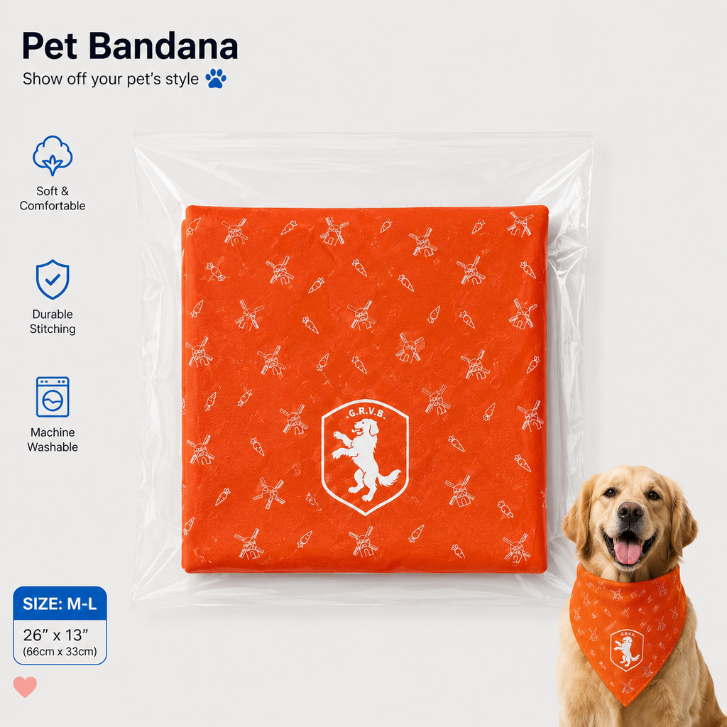 Fan Dog Bandana Netherlands, Stylish Accessory for Everyday Wear, Perfect Gift Idea, Versatile Design for All Seasons