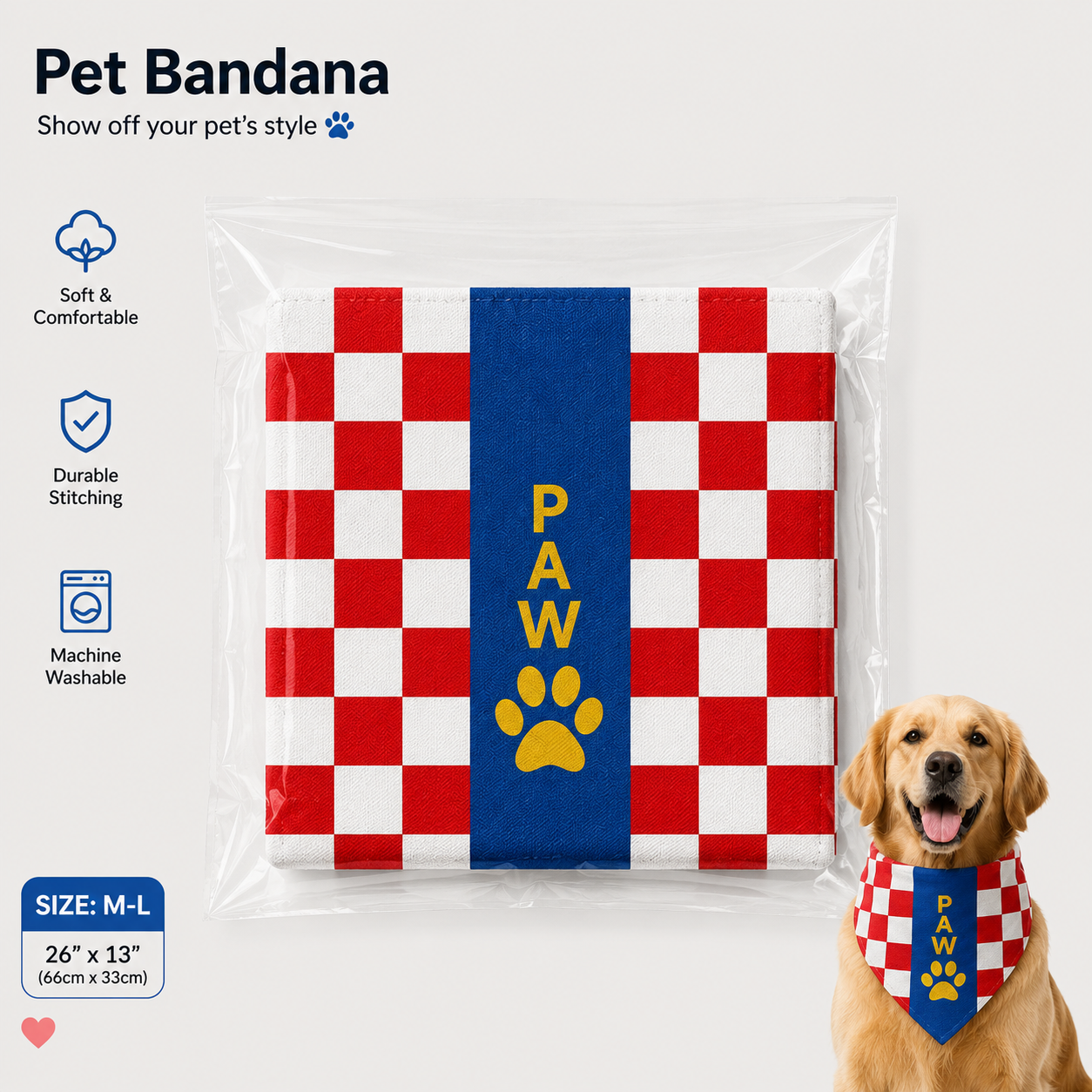 Fan Dog Bandana Croatia, Stylish Accessory for Everyday Wear, Perfect Gift Idea, Versatile Design for All Seasons, High-Quality Material