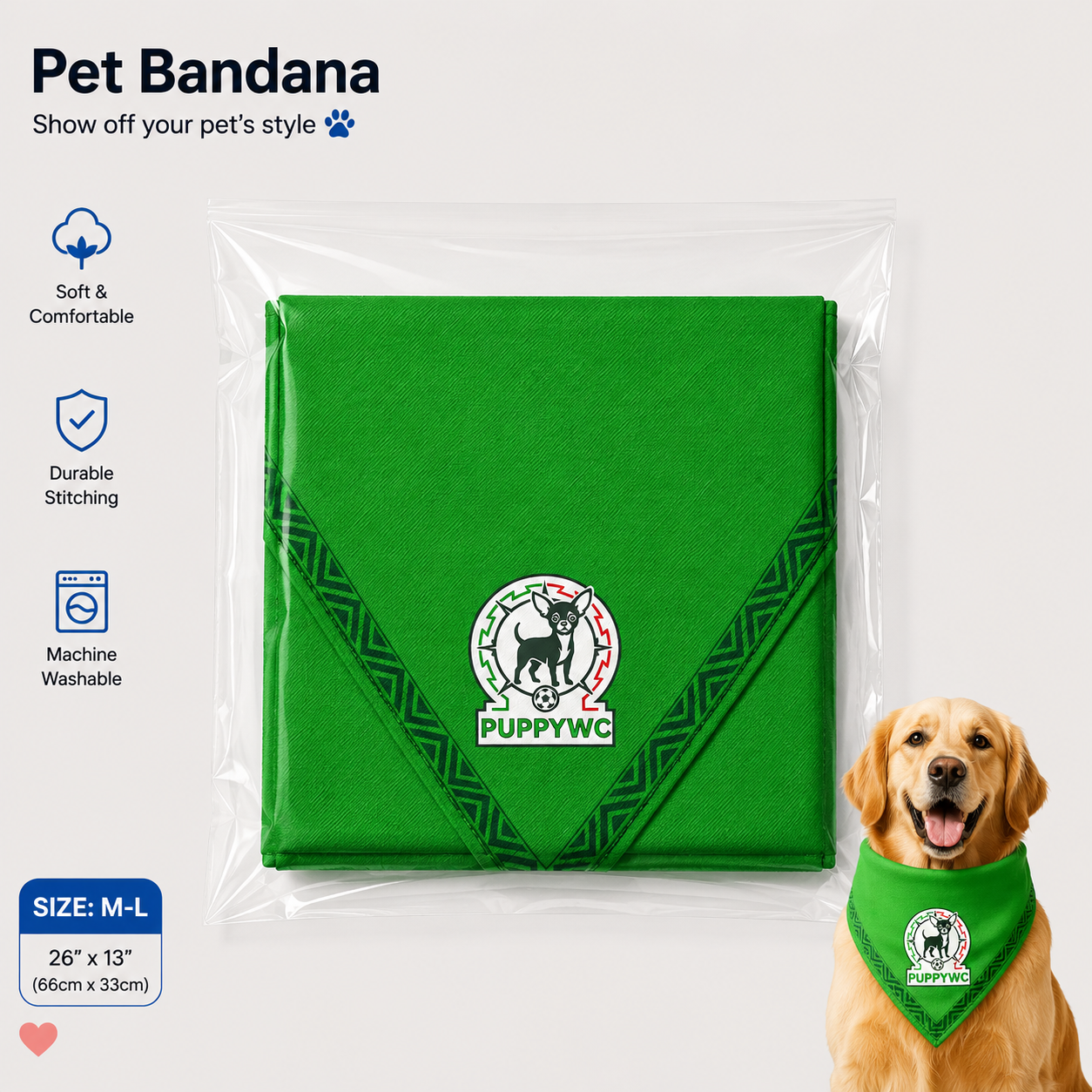 Fan Dog Bandana Mexico Style, Perfect Accessory for Any, Versatile Design for Daily Wear, Ideal Gift Idea for Fashion Enthusiasts